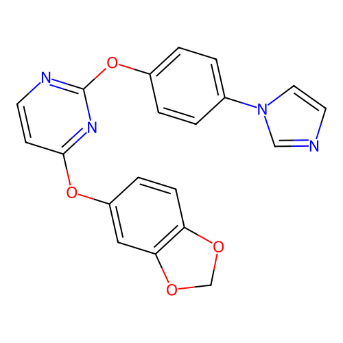 4-(1,3-Benzodioxol-5-yloxy)-2-[4-(1H-imidazol-1-YL)phenoxy]pyrimidine structure