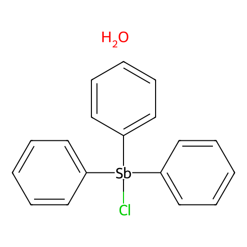 Chlorohydroxytriphenylantimony structure