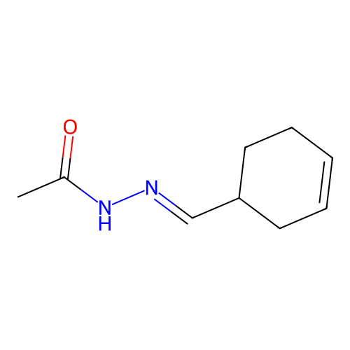 N-(cyclohex-3-en-1-ylmethylideneamino)acetamide structure