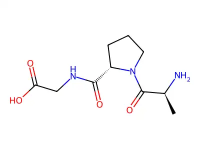 2-[[1-(2-Aminopropanoyl)pyrrolidine-2-carbonyl]amino]acetic acid structure