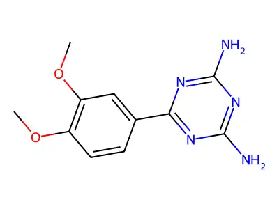 6-(3,4-Dimethoxyphenyl)-1,3,5-triazine-2,4-diamine structure
