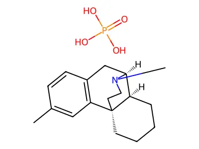 Morphinan, 3,17-dimethyl-, (9alpha,13alpha,14alpha)-, phosphate (1:1) structure