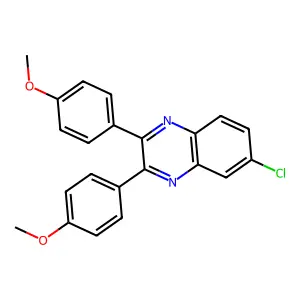 6-Chloro-2,3-bis(4-methoxyphenyl)quinoxaline structure