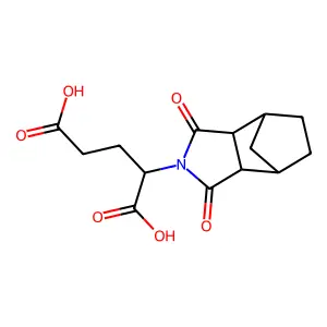 2-(3,5-Dioxo-4-azatricyclo[5.2.1.02,6]decan-4-yl)pentanedioic acid structure
