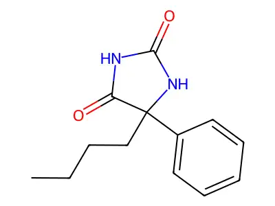 5-Butyl-5-phenylimidazolidine-2,4-dione structure