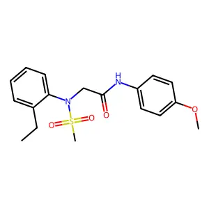 2-(2-ethyl-N-methylsulfonylanilino)-N-(4-methoxyphenyl)acetamide structure
