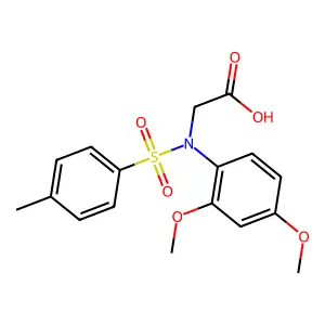 N-(2,4-dimethoxyphenyl)-N-[(4-methylphenyl)sulfonyl]glycine structure