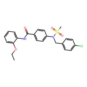 4-[(4-chlorobenzyl)(methylsulfonyl)amino]-N-(2-ethoxyphenyl)benzamide structure