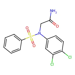 2-[N-(benzenesulfonyl)-3,4-dichloroanilino]acetamide structure