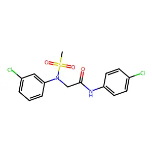 2-(3-chloro-N-methylsulfonylanilino)-N-(4-chlorophenyl)acetamide structure