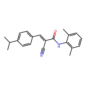 (2E)-2-cyano-N-(2,6-dimethylphenyl)-3-[4-(propan-2-yl)phenyl]prop-2-enamide structure