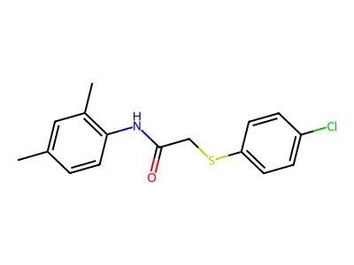 2-((4-chlorophenyl)thio)-N-(2,4-dimethylphenyl)acetamide structure