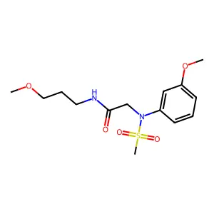 2-(3-methoxy-N-methylsulfonylanilino)-N-(3-methoxypropyl)acetamide structure
