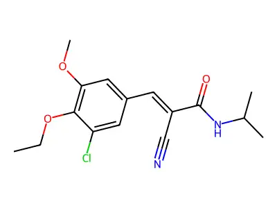 (E)-3-(3-chloro-4-ethoxy-5-methoxyphenyl)-2-cyano-N-propan-2-ylprop-2-enamide structure