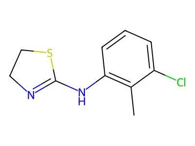 N-(3-chloro-2-methylphenyl)-4,5-dihydro-1,3-thiazol-2-amine structure