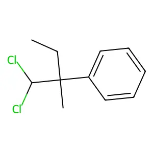 (1-(Dichloromethyl)-1-methylpropyl)benzene structure