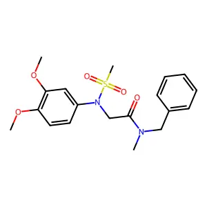 N-benzyl-2-(3,4-dimethoxy-N-methylsulfonylanilino)-N-methylacetamide structure