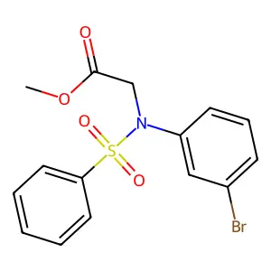 Methyl N-(3-bromophenyl)-N-(phenylsulfonyl)glycinate structure
