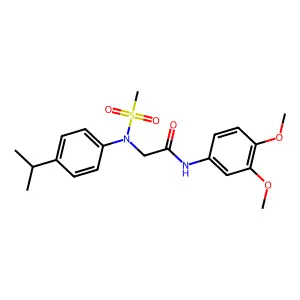 N-(3,4-dimethoxyphenyl)-2-(N-methylsulfonyl-4-propan-2-ylanilino)acetamide structure