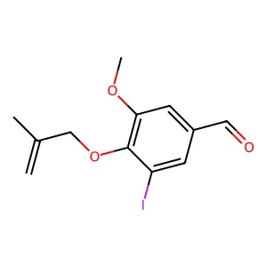 3-Iodo-5-methoxy-4-[(2-methylprop-2-en-1-yl)oxy]benzaldehyde structure