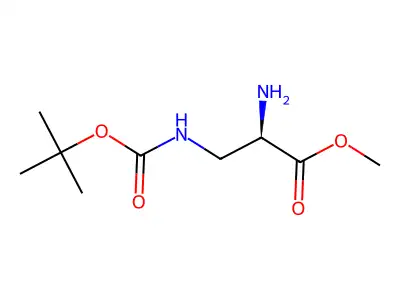 Methyl 2-amino-3-[(2-methylpropan-2-yl)oxycarbonylamino]propanoate structure