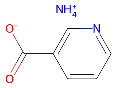 3-pyridinecarboxylic acid, ammonium salt structure