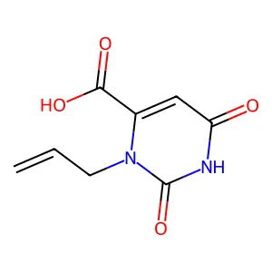 4-Pyrimidinecarboxylic acid, 1,2,3,6-tetrahydro-2,6-dioxo-3-(2-propenyl)- structure