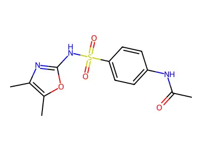 N4-Acetyl-N1-(4,5-dimethyloxazol-2-yl)-sulfanilamide structure