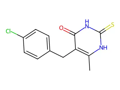 5-((4-Chlorophenyl)methyl)-2,3-dihydro-6-methyl-2-thioxo-4(1H)-pyrimidinone structure