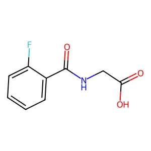 (2-Fluoro-benzoylamino)-acetic acid structure