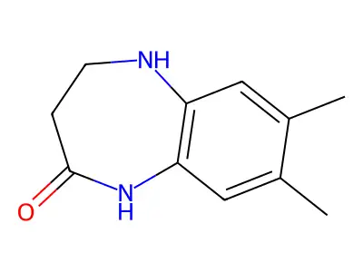 4,5-Dihydro-7,8-dimethyl-1H-1,5-benzodiazepin-2(3H)-one structure