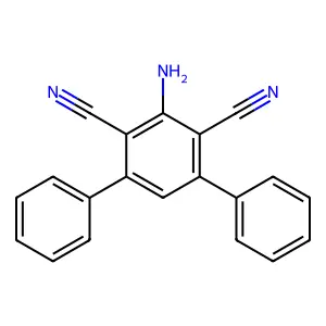 2-Amino-4,6-diphenylbenzene-1,3-dicarbonitrile structure