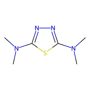2-N,2-N,5-N,5-N-tetramethyl-1,3,4-thiadiazole-2,5-diamine structure