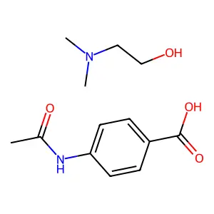 Deanol Acetamidobenzoate structure