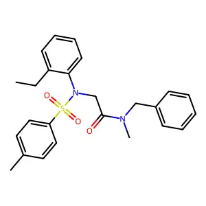 N-benzyl-2-(2-ethyl-N-(4-methylphenyl)sulfonylanilino)-N-methylacetamide structure