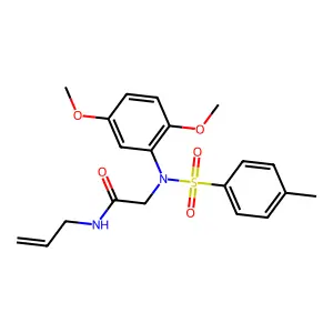 2-(2,5-dimethoxy-N-(4-methylphenyl)sulfonylanilino)-N-prop-2-enylacetamide structure