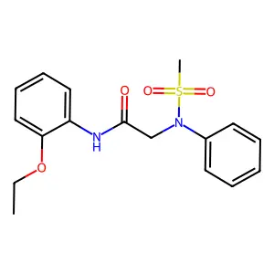 N-(2-ethoxyphenyl)-2-(N-methylsulfonylanilino)acetamide structure