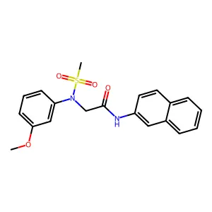2-(3-methoxy-N-methylsulfonylanilino)-N-naphthalen-2-ylacetamide structure