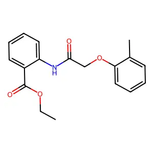 Ethyl 2-[[2-(2-methylphenoxy)acetyl]amino]benzoate structure