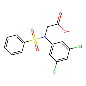 N-(3,5-dichlorophenyl)-N-(phenylsulfonyl)glycine structure