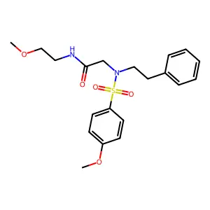 2-[(4-Methoxy-benzenesulfonyl)-phenethyl-amino]-N-(2-methoxy-ethyl)-acetamide structure