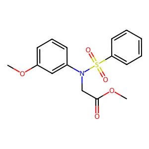 Methyl N-(3-methoxyphenyl)-N-(phenylsulfonyl)glycinate structure