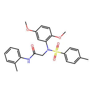 2-{2,5-dimethoxy[(4-methylphenyl)sulfonyl]anilino}-N-(2-methylphenyl)acetamide structure