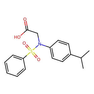 [(4-Isopropylphenyl)(phenylsulfonyl)amino]acetic acid structure