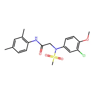 2-(3-chloro-4-methoxy-N-methylsulfonylanilino)-N-(2,4-dimethylphenyl)acetamide structure