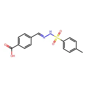 4-[[(4-Methylphenyl)sulfonylhydrazinylidene]methyl]benzoic acid structure