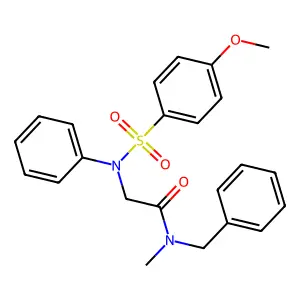N-benzyl-2-(N-(4-methoxyphenyl)sulfonylanilino)-N-methylacetamide structure