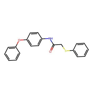 N-(4-phenoxyphenyl)-2-phenylsulfanylacetamide structure