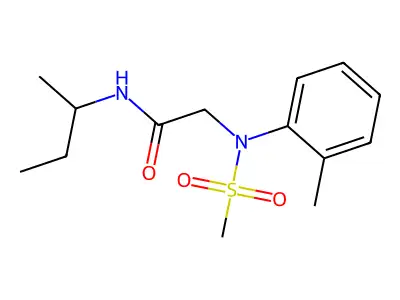 N-butan-2-yl-2-(2-methyl-N-methylsulfonylanilino)acetamide structure