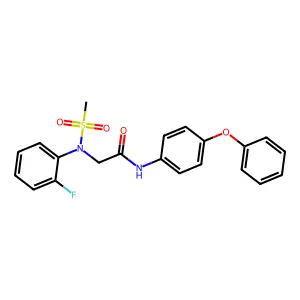 2-(2-fluoro-N-methylsulfonylanilino)-N-(4-phenoxyphenyl)acetamide structure